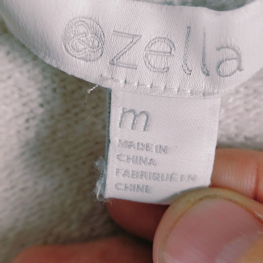 Zella White Hoodie Crossover Size Medium - Picture 14 of 14